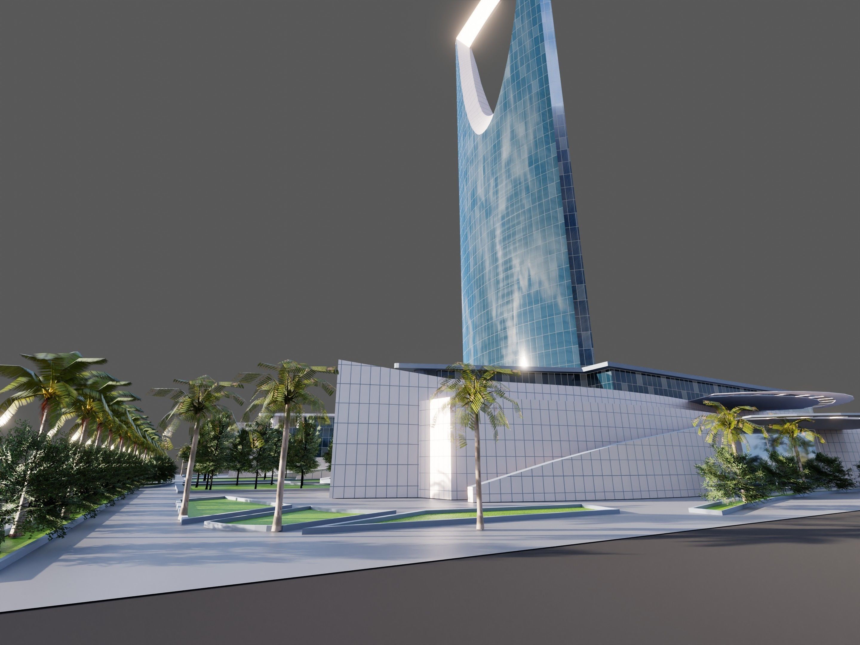 Kingdom Centre - Riyadh saudi arabia 3D model_6