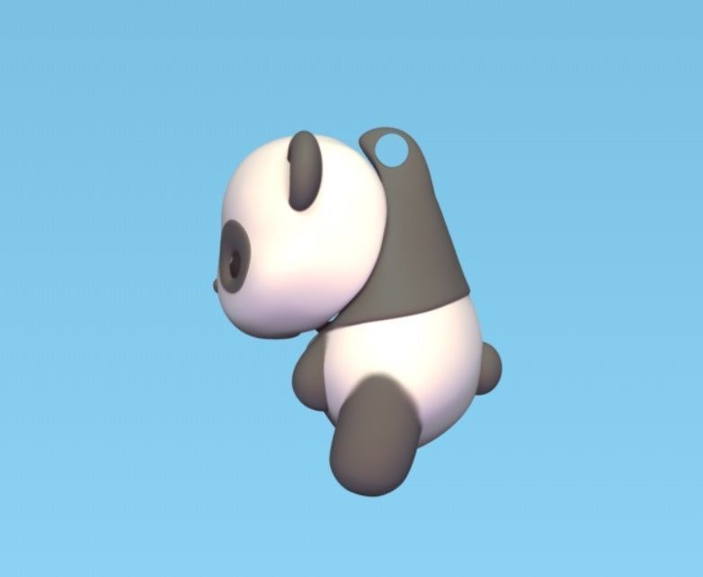 Hanging Panda Flexi 3D print model_3