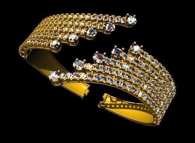 diamond bracelet 3dm file 3D print model