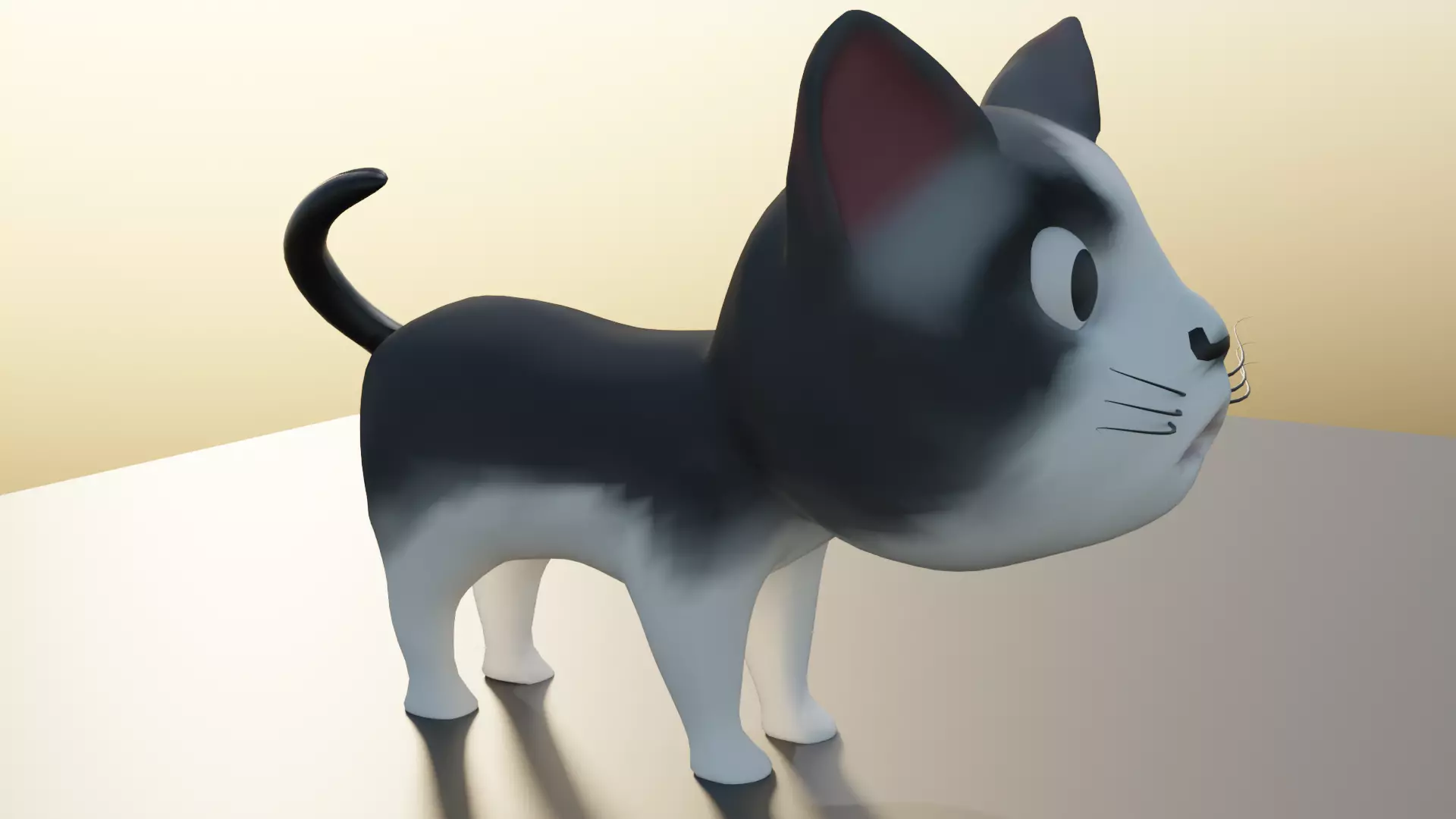 3D Cat Low-poly 3D model_0