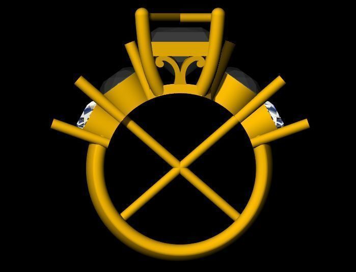 Cocktail Ring 3dm file 3D print model_3