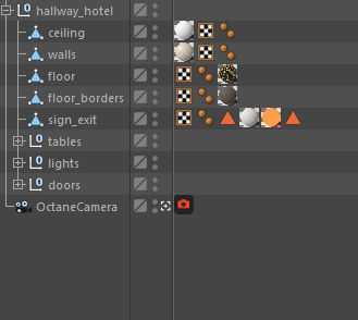 Hotel Hallway Octane 3D model_11