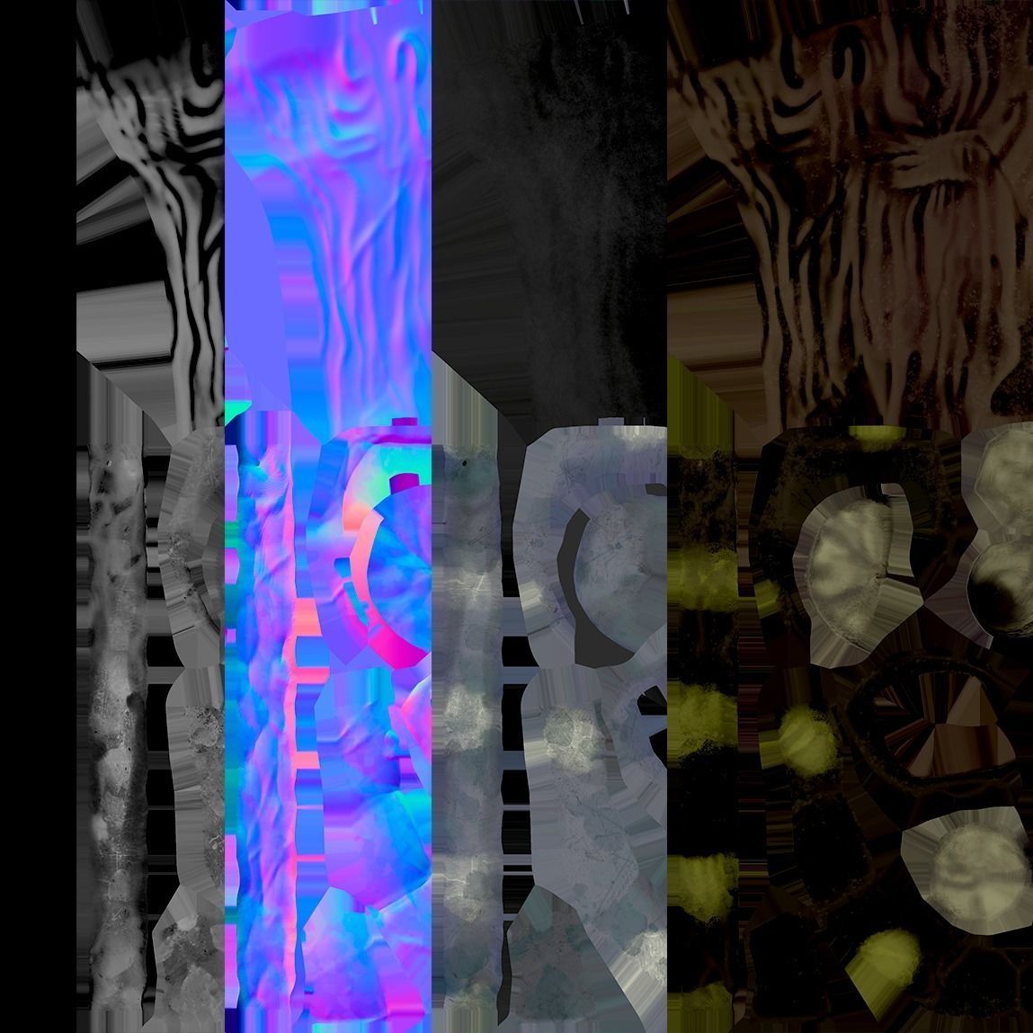 Game ready orc character Low-poly 3D model_5