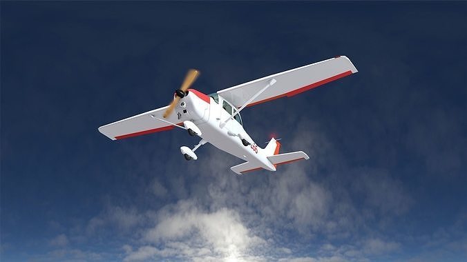 aviao cessna 172 3D model