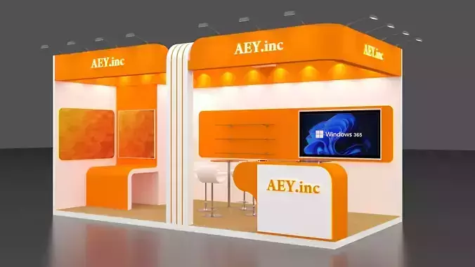 Exhibition Stand  3 meter x 6 meter 2 side open
