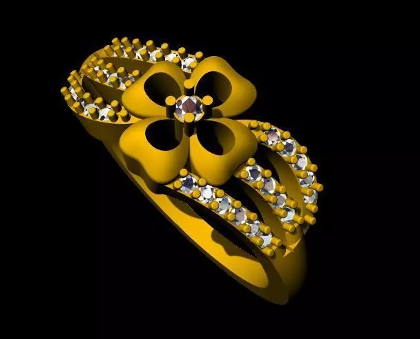 Flower Ring 3dm file 3D print model