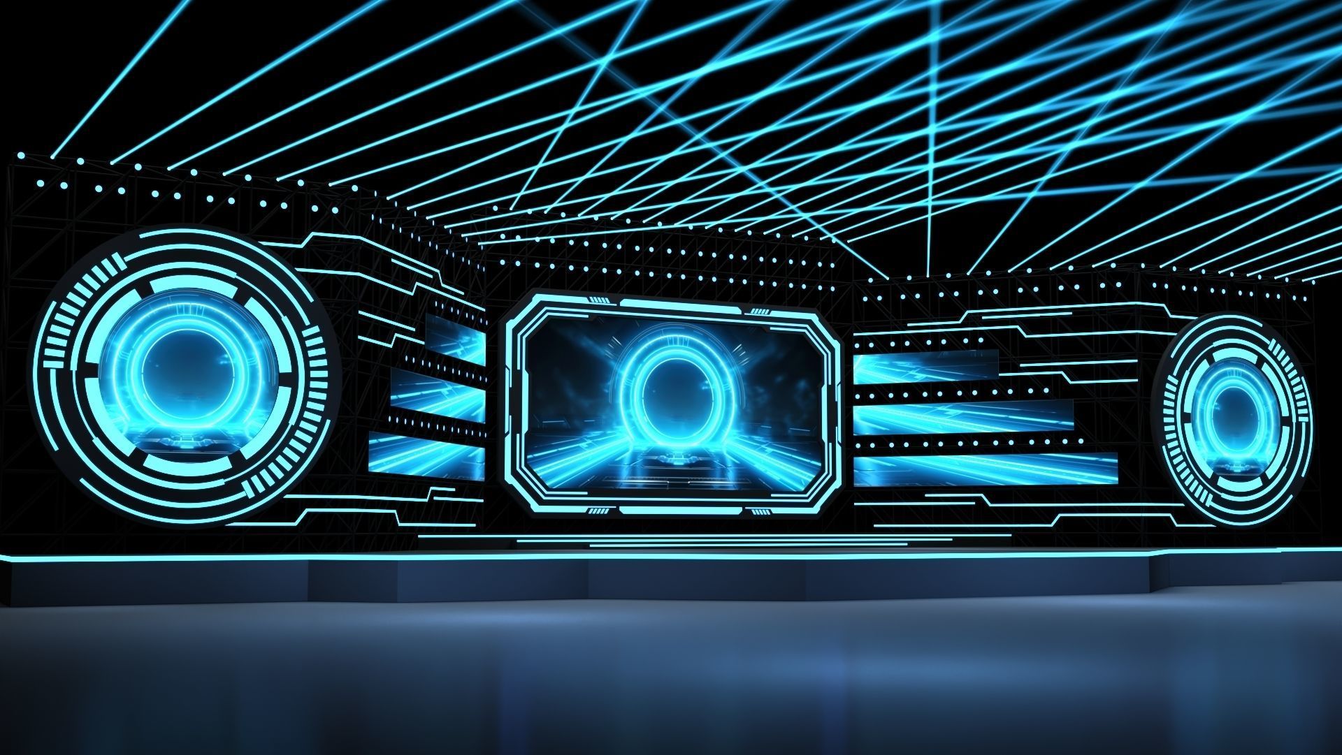 Event Stage 16 Design 3D model_1