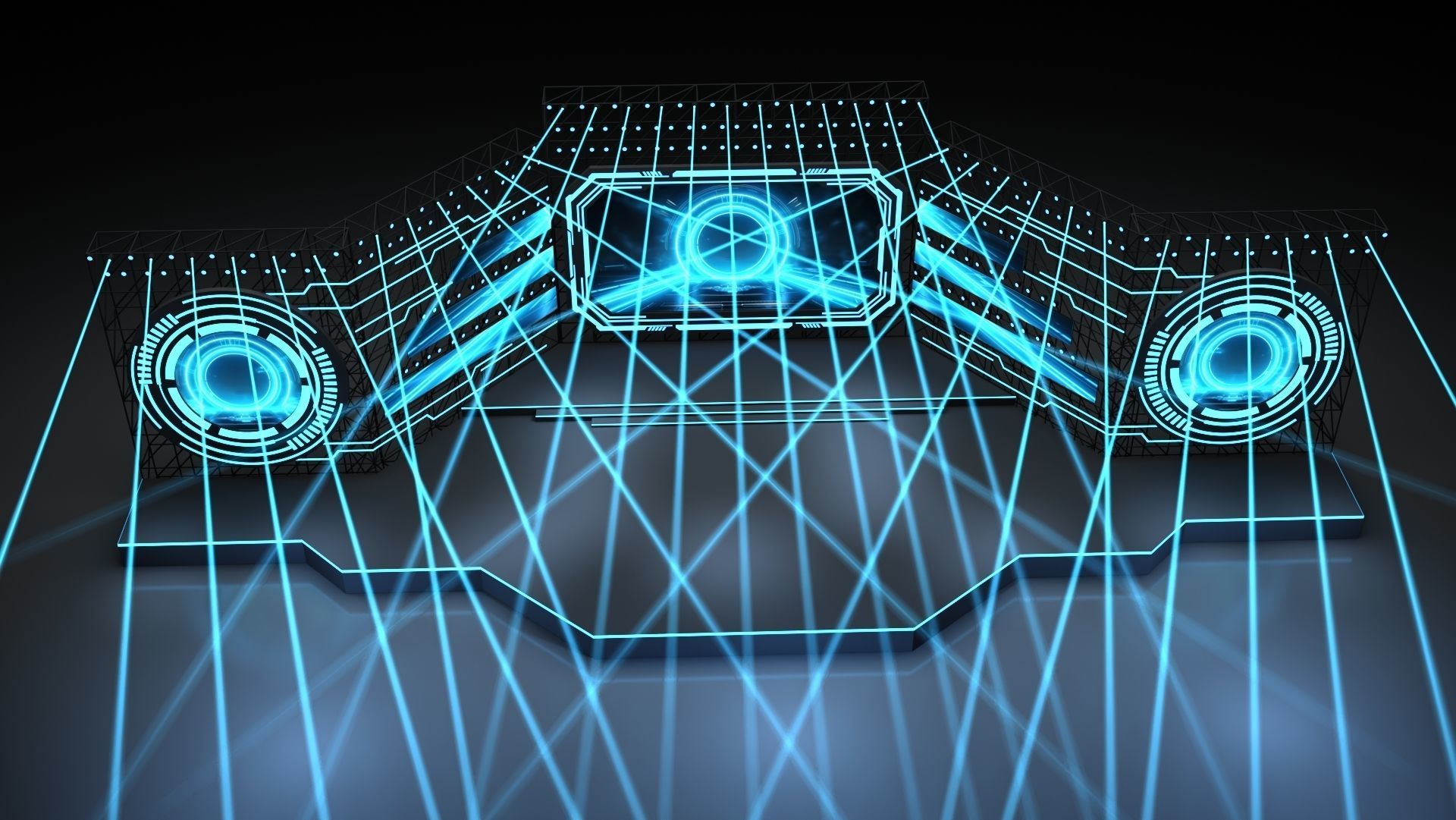 Event Stage 16 Design 3D model_4