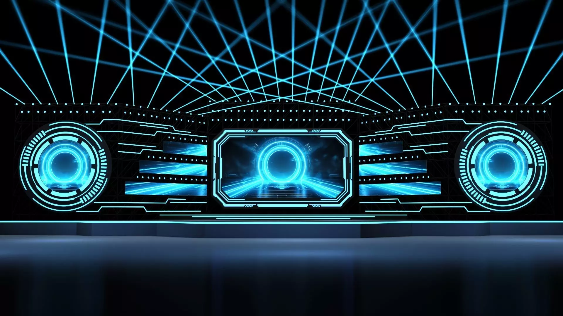 Event Stage 16 Design 3D model_0