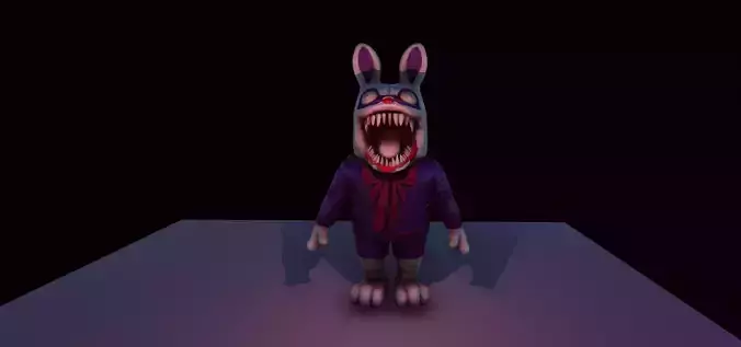 Creepy Mascot Killer Bunny Toy - Plushie Horror Doll