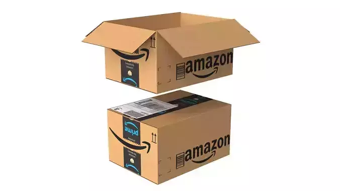 Amazon Box 2A PBR 10 Low-poly 3D model