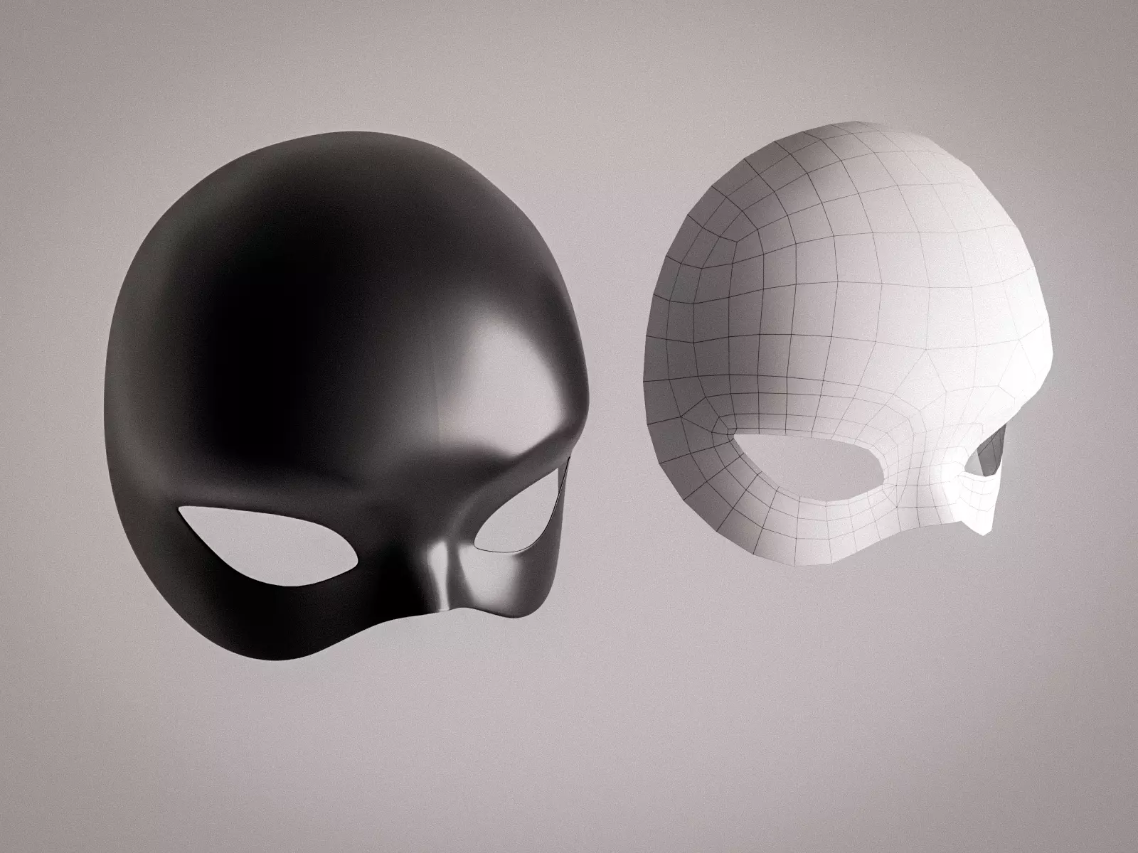 Female mask 3D model_0