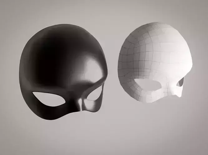 Female mask 3D model