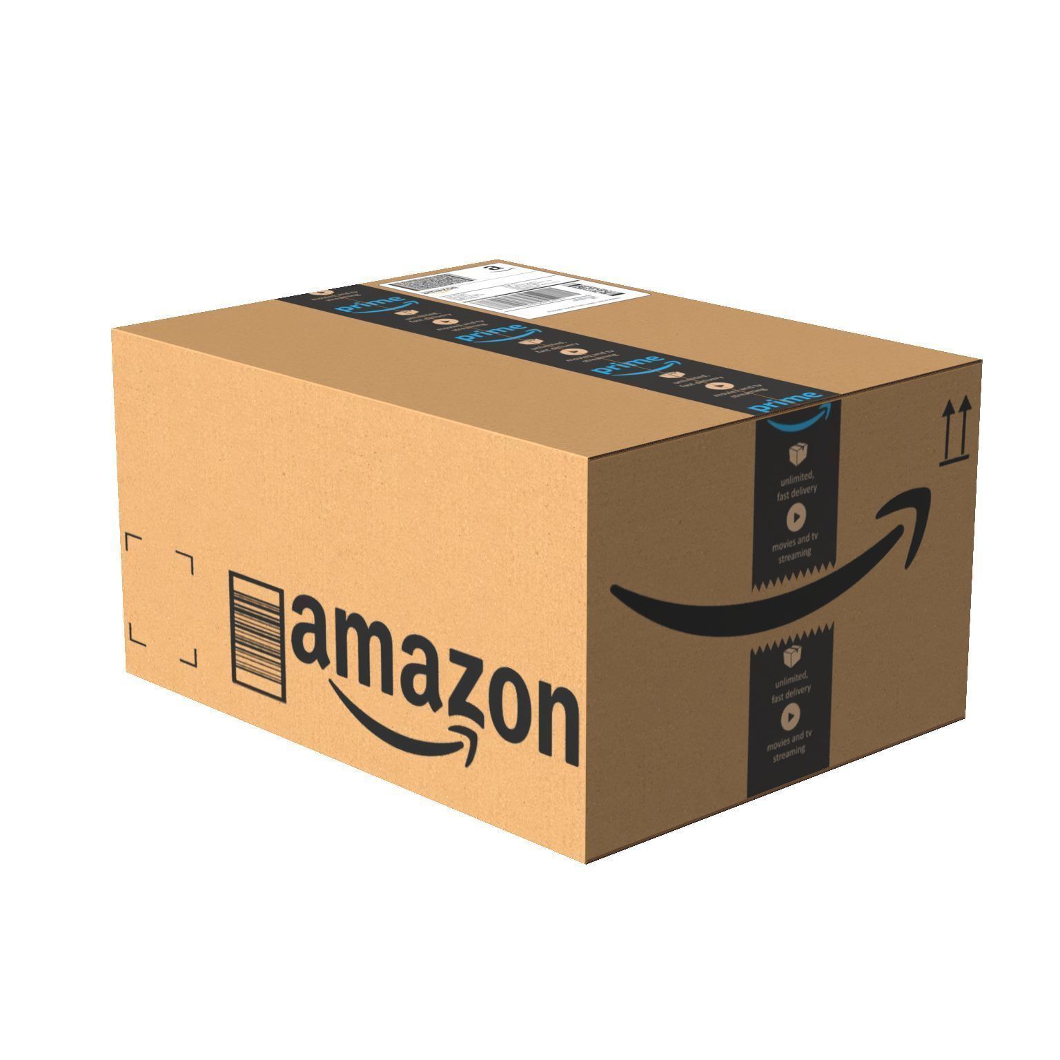 Amazon Box 2B PBR 09 Low-poly 3D model_6