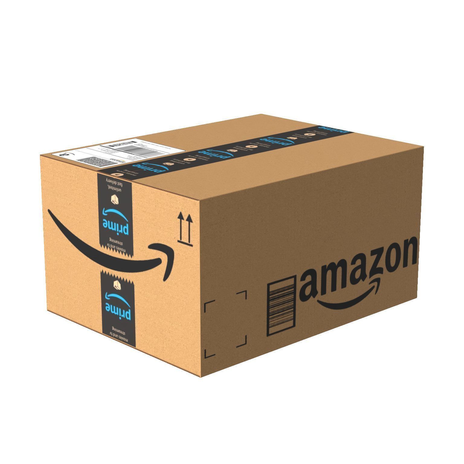 Amazon Box 2B PBR 09 Low-poly 3D model_1