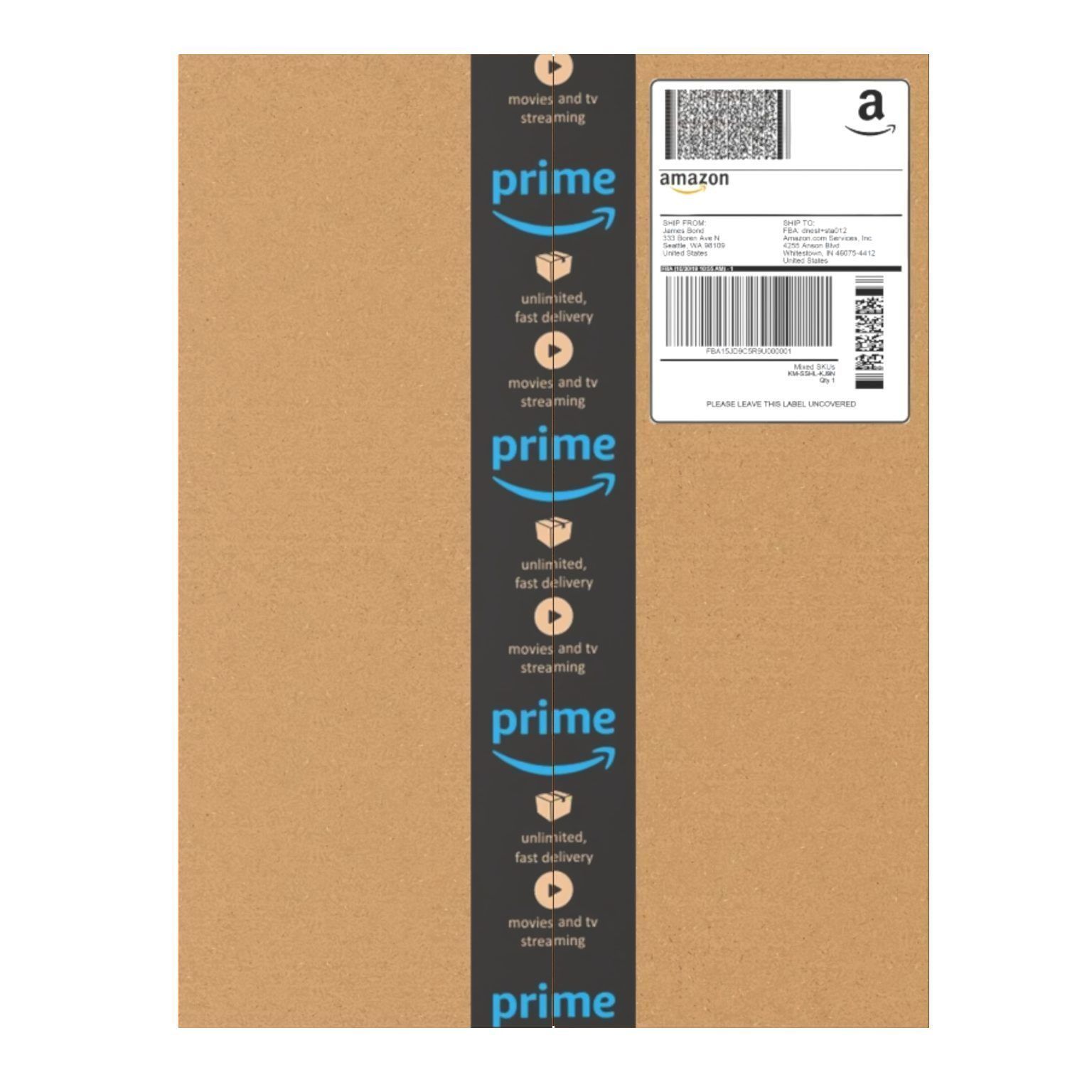 Amazon Box 2B PBR 09 Low-poly 3D model_9