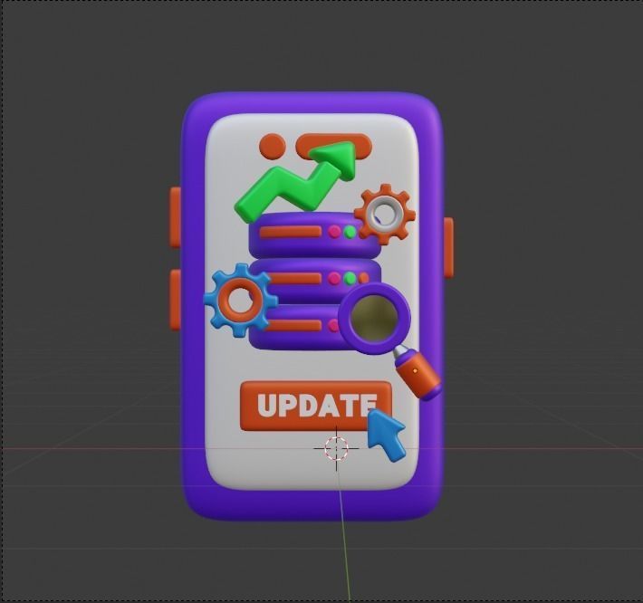 Data and Cloud server 3d Illustration  Icon Pack 3D model_66