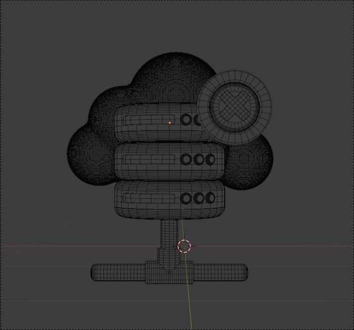 Data and Cloud server 3d Illustration  Icon Pack 3D model_62