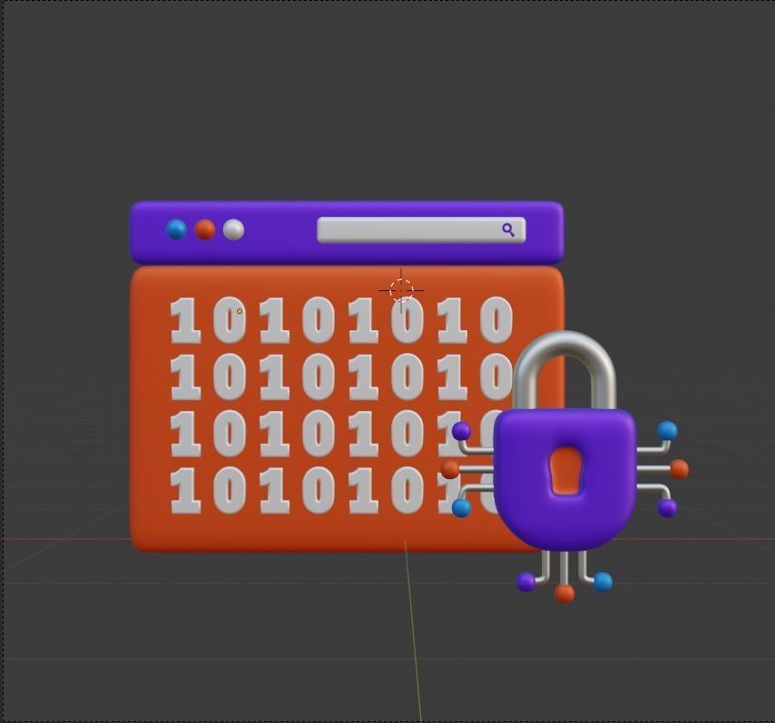 Data and Cloud server 3d Illustration  Icon Pack 3D model_7