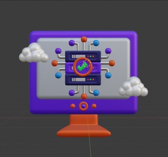 Data and Cloud server 3d Illustration  Icon Pack 3D model_39
