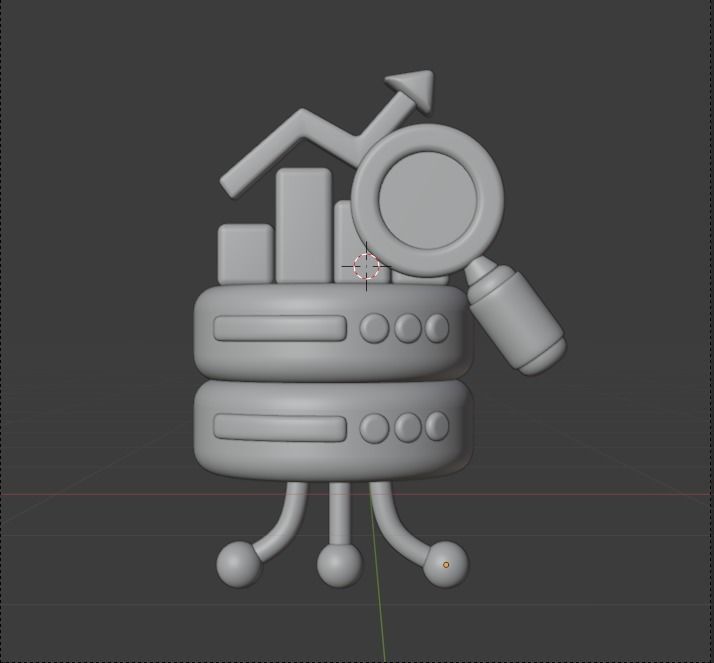 Data and Cloud server 3d Illustration  Icon Pack 3D model_22