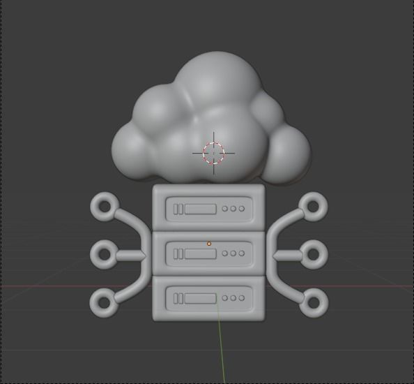 Data and Cloud server 3d Illustration  Icon Pack 3D model_84
