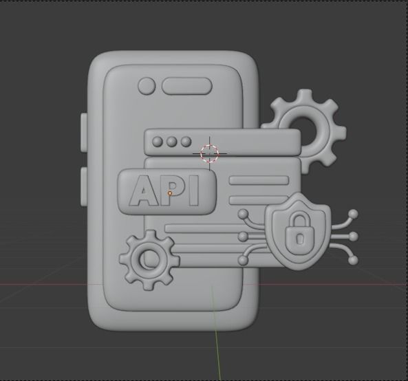 Data and Cloud server 3d Illustration  Icon Pack 3D model_34