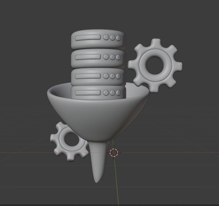 Data and Cloud server 3d Illustration  Icon Pack 3D model_52