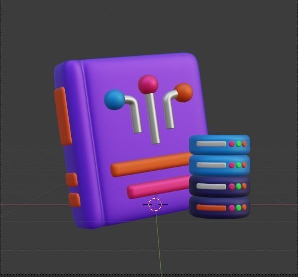 Data and Cloud server 3d Illustration  Icon Pack 3D model_56