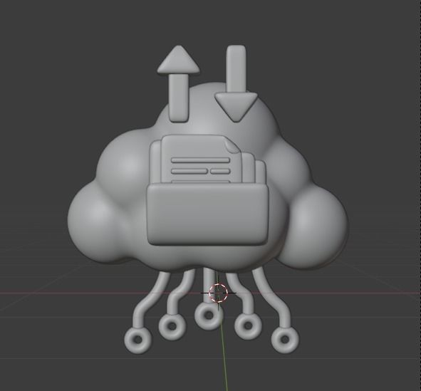 Data and Cloud server 3d Illustration  Icon Pack 3D model_48