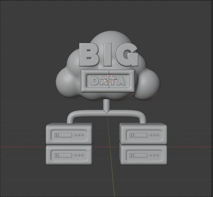 Data and Cloud server 3d Illustration  Icon Pack 3D model_86