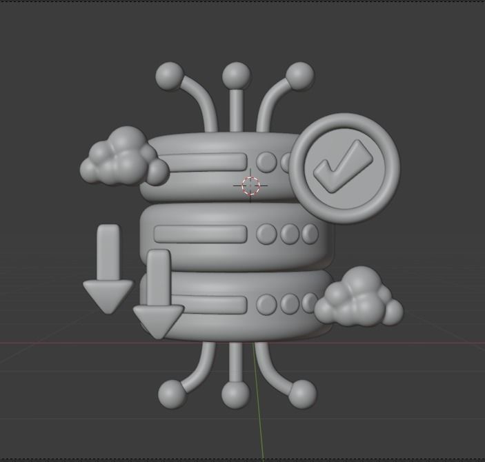 Data and Cloud server 3d Illustration  Icon Pack 3D model_30