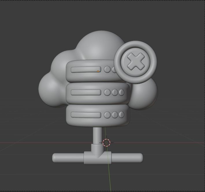 Data and Cloud server 3d Illustration  Icon Pack 3D model_61