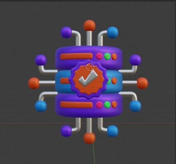 Data and Cloud server 3d Illustration  Icon Pack 3D model_37