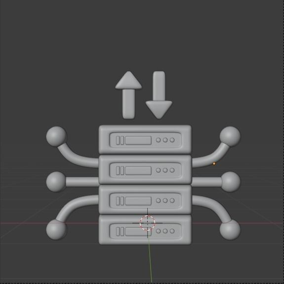 Data and Cloud server 3d Illustration  Icon Pack 3D model_81
