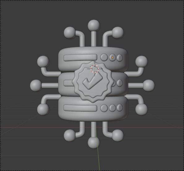 Data and Cloud server 3d Illustration  Icon Pack 3D model_36