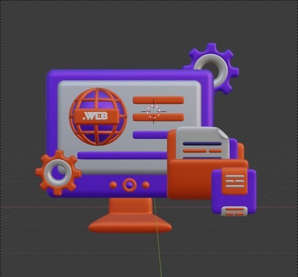 Data and Cloud server 3d Illustration  Icon Pack 3D model_43