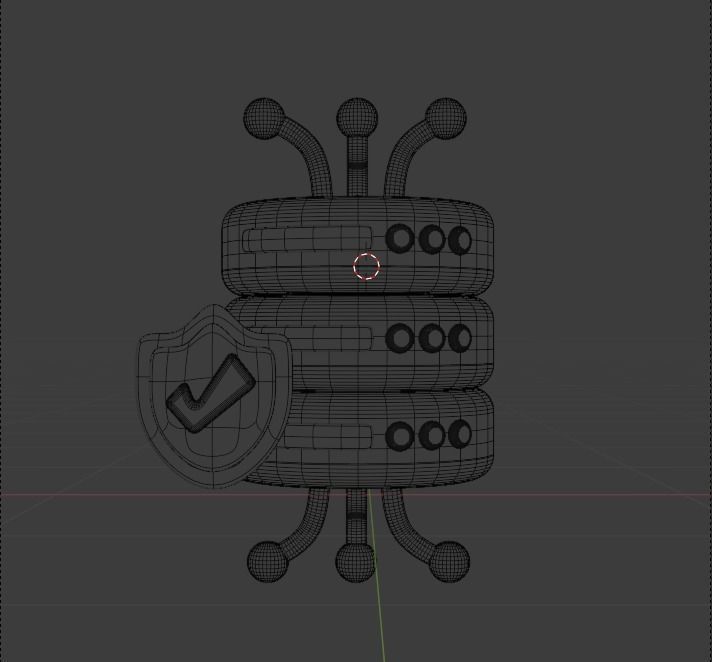 Data and Cloud server 3d Illustration  Icon Pack 3D model_10