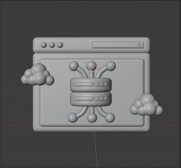 Data and Cloud server 3d Illustration  Icon Pack 3D model_90