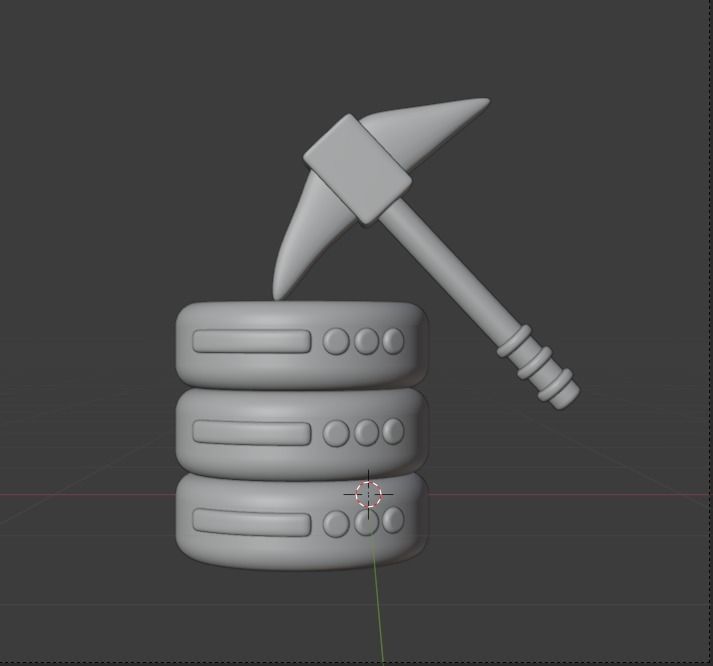 Data and Cloud server 3d Illustration  Icon Pack 3D model_69