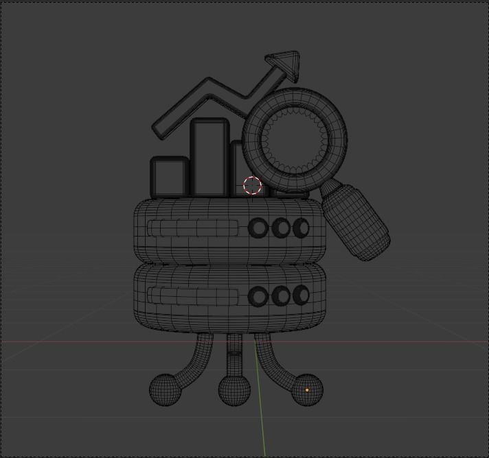 Data and Cloud server 3d Illustration  Icon Pack 3D model_23