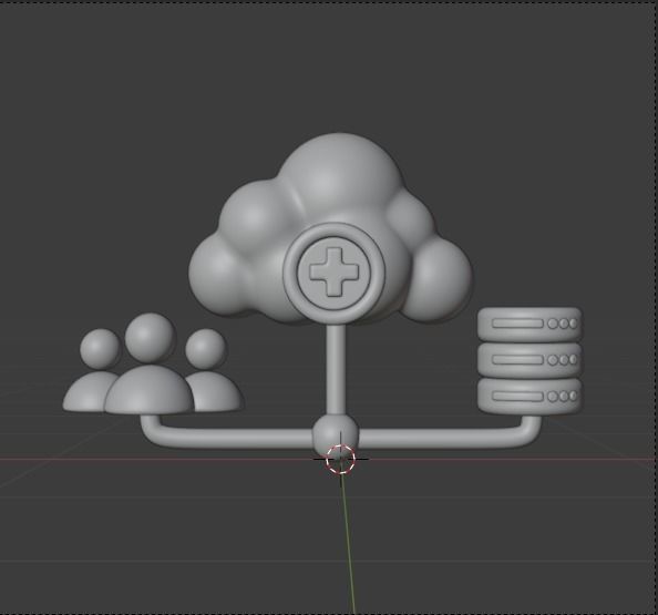 Data and Cloud server 3d Illustration  Icon Pack 3D model_57