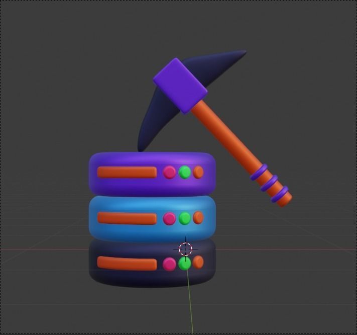 Data and Cloud server 3d Illustration  Icon Pack 3D model_70