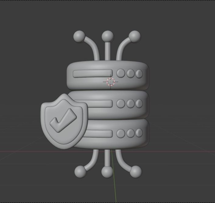 Data and Cloud server 3d Illustration  Icon Pack 3D model_9