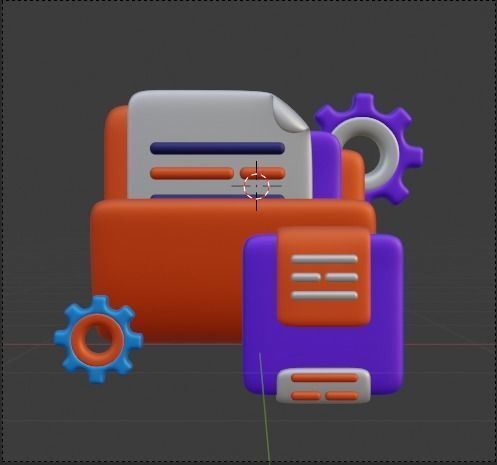 Data and Cloud server 3d Illustration  Icon Pack 3D model_17