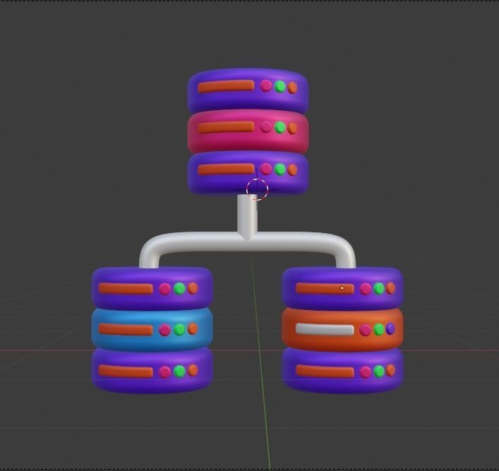 Data and Cloud server 3d Illustration  Icon Pack 3D model_89