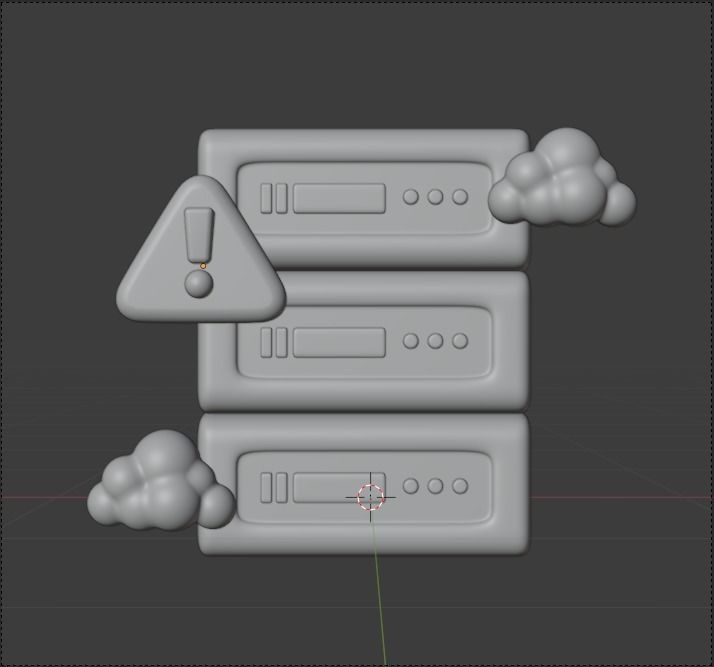 Data and Cloud server 3d Illustration  Icon Pack 3D model_63