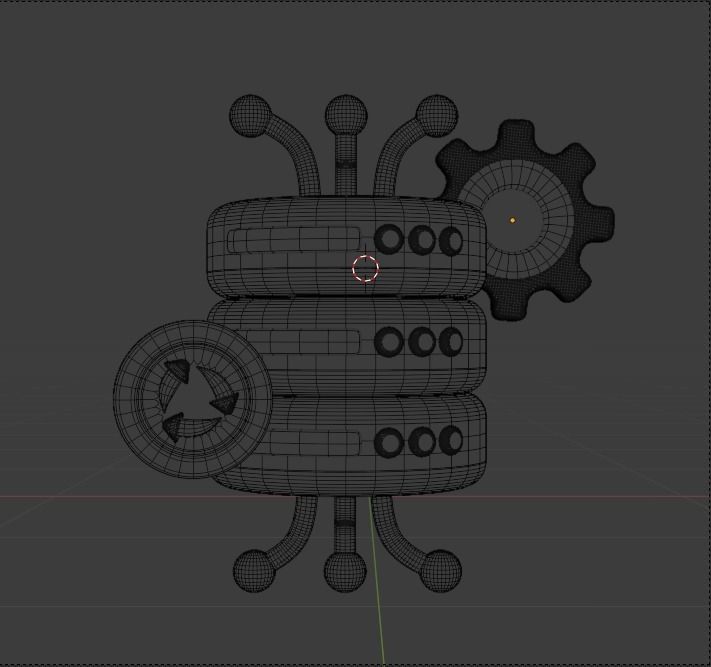 Data and Cloud server 3d Illustration  Icon Pack 3D model_15