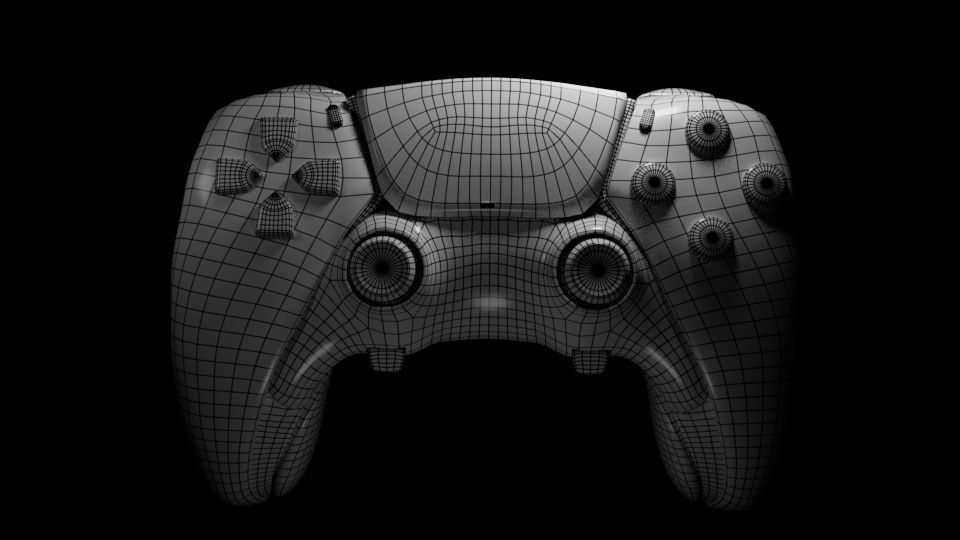 White Joystick Model - High Quality and Detailed 3D Model Low-poly 3D model_1