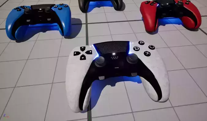 White Joystick Model - High Quality and Detailed 3D Model